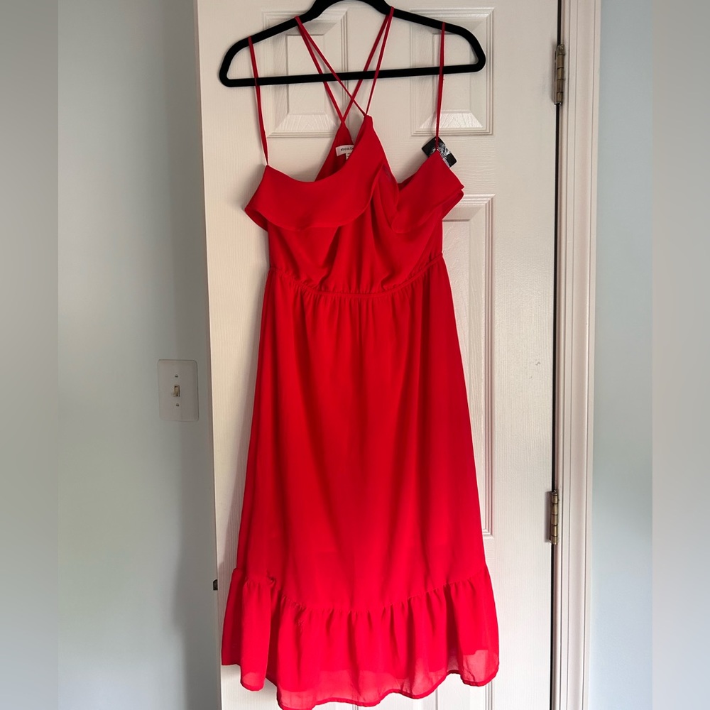 Red Flowy Dress